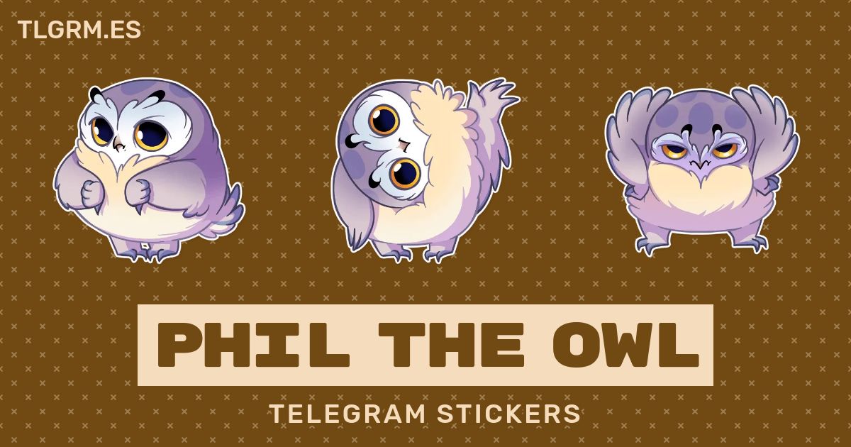 Pack De Stickers Para Telegram Phil The Owl