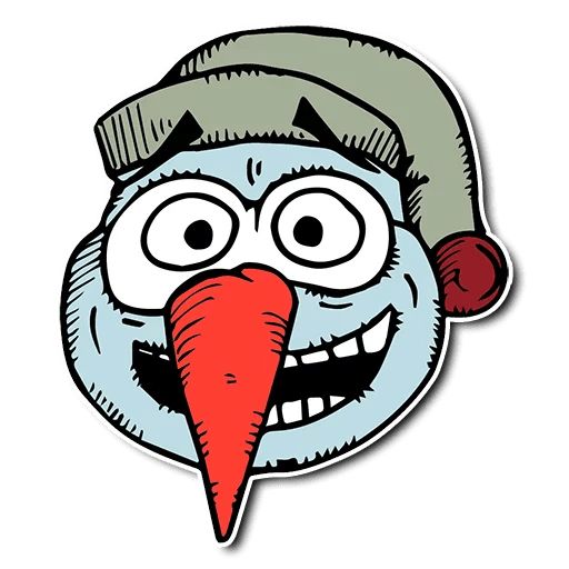 Sticker «Crazy Snowman-7»