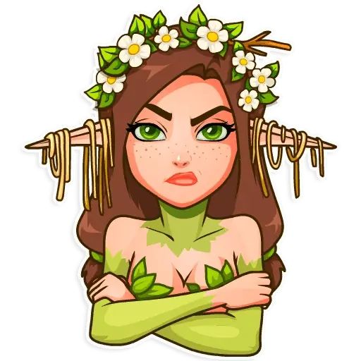 Pack de stickers para Telegram «Wood Nymph»