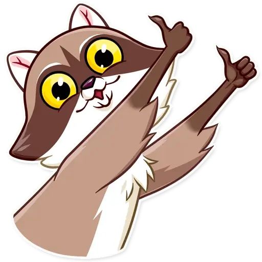 Sticker «Bandit Raccoon-3»