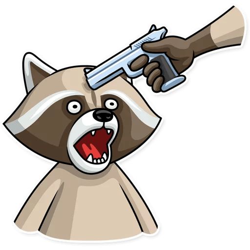 Sticker «Criminal Raccoon-12»