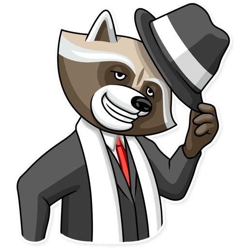Sticker «Criminal Raccoon-5»