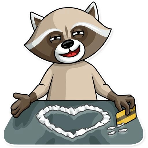 Sticker «Criminal Raccoon-6»