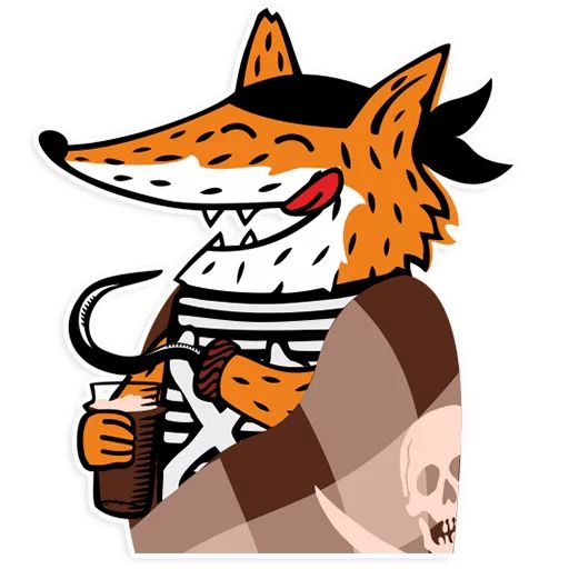 Sticker «Pirate fox-1»
