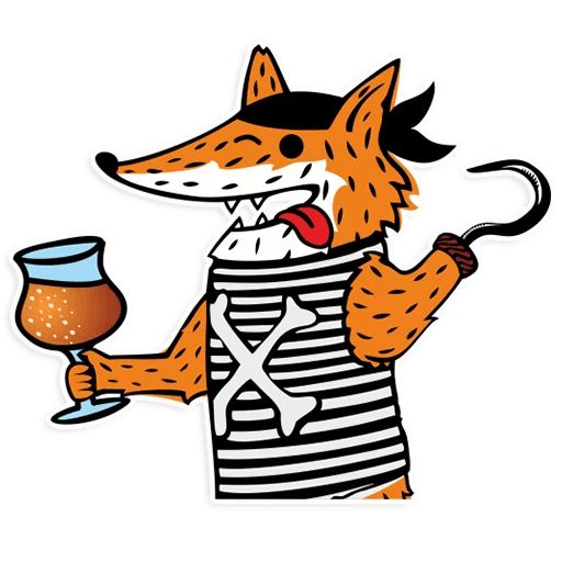 Sticker «Pirate fox-11»
