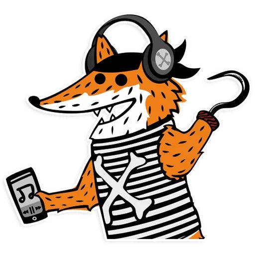 Sticker «Pirate fox-9»