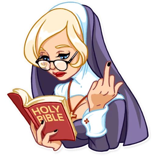 Sticker «Naughty Nun-12»