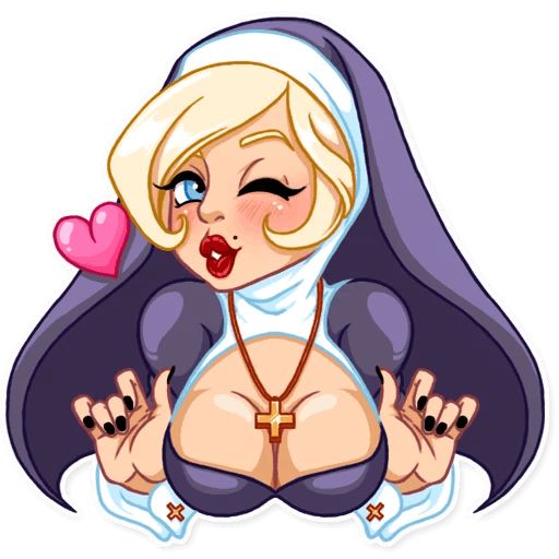 Sticker «Naughty Nun-2»
