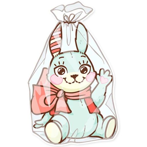 Sticker «Plush Baby Bunny-5»