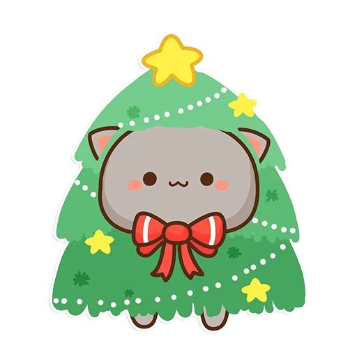 Sticker «Mochi Peach Cats WINTER-10»