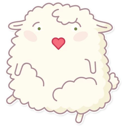 Sticker «Cute Sheep-12»