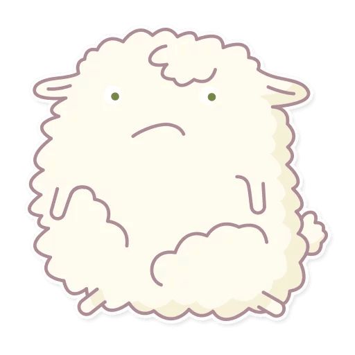 Sticker «Cute Sheep-4»