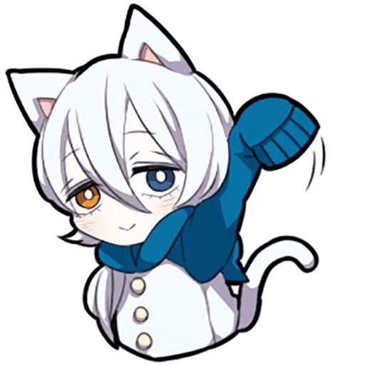 Sticker «White Kitten-12»