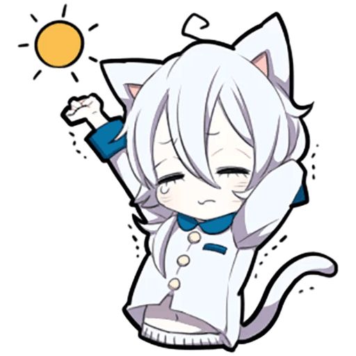 Sticker «White Kitten-2»