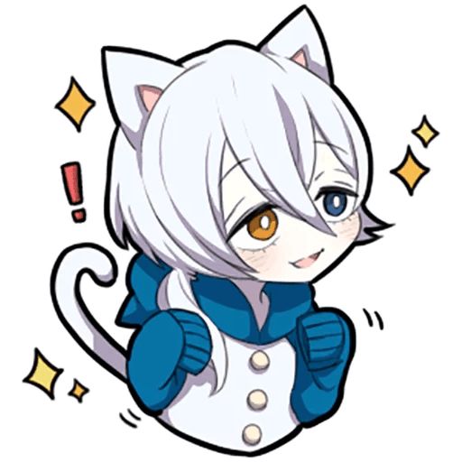 Sticker «White Kitten-6»