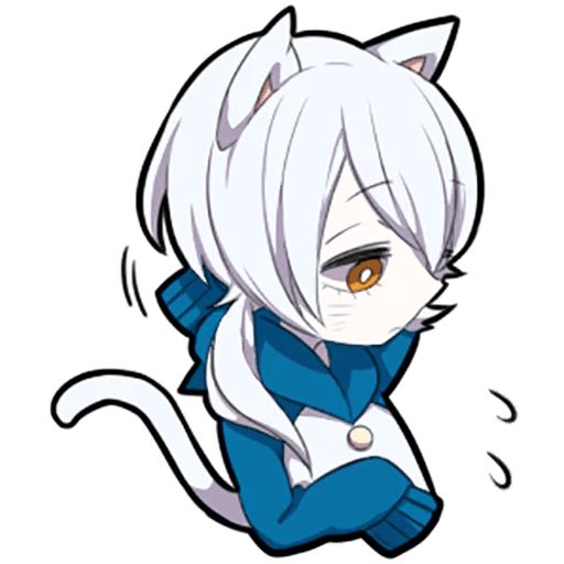 Sticker «White Kitten-9»