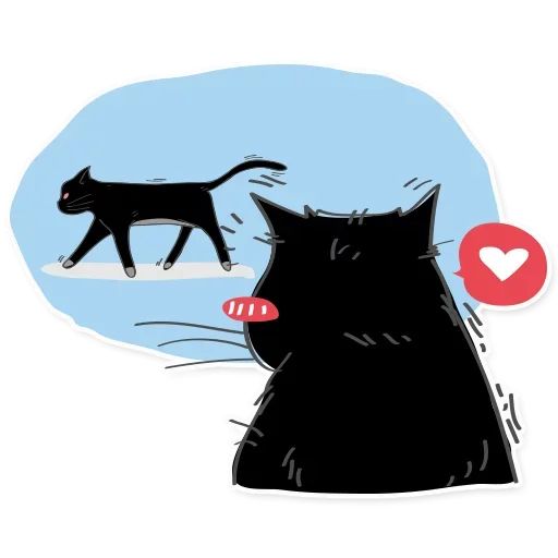 Sticker «Black Cat-8»