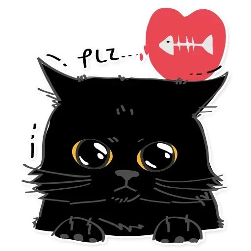 Sticker «Black Cat-9»