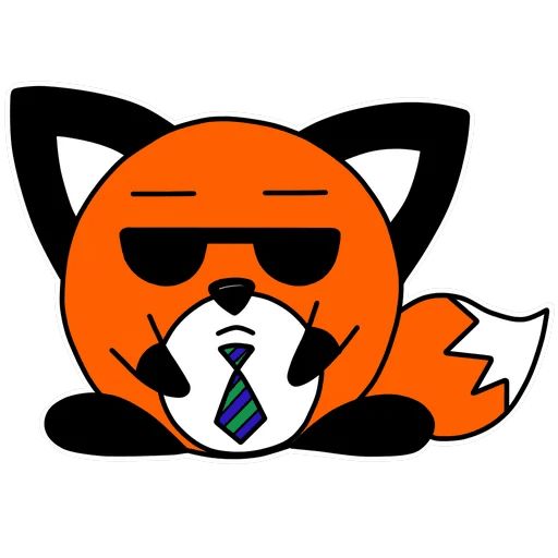 Sticker «Spherical fox-3»