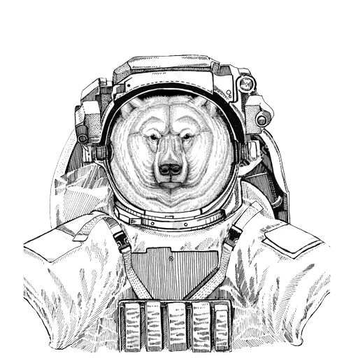 Sticker «Animals in Space-10»