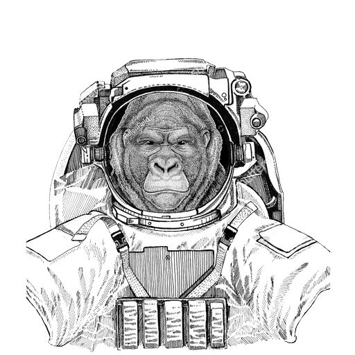 Sticker «Animals in Space-2»