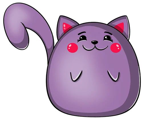 Sticker «Purple Cat-1»