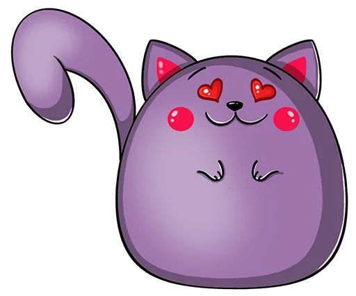 Sticker «Purple Cat-2»