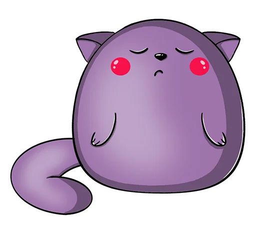 Sticker «Purple Cat-3»