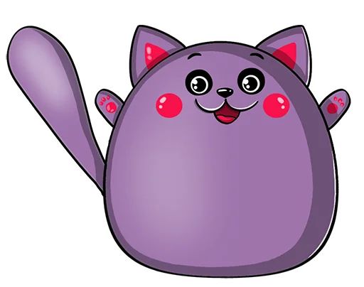 Sticker «Purple Cat-5»