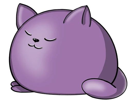 Sticker «Purple Cat-6»