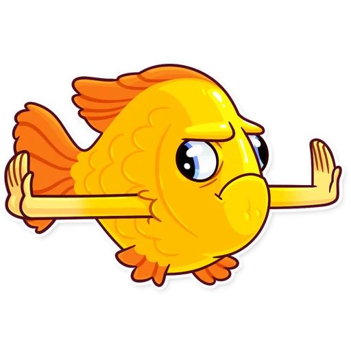 Sticker «Gold Fish-10»