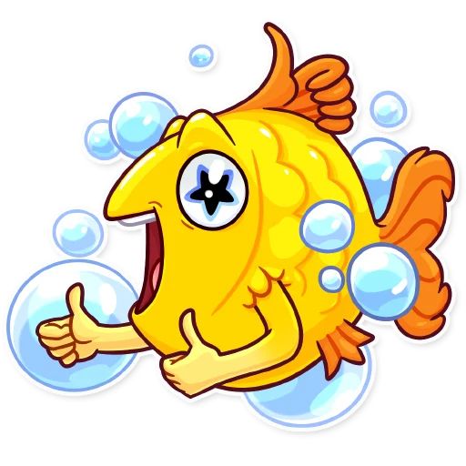 Sticker «Gold Fish-3»