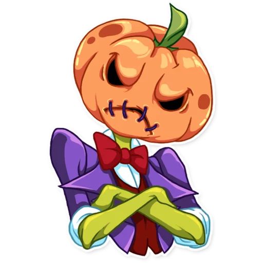 Sticker «Jack Pumpkin Head-8»