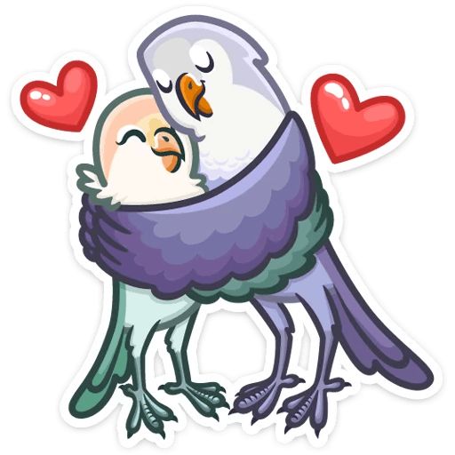 Sticker «Lovebirds-10»