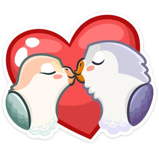 Sticker «Lovebirds-3»
