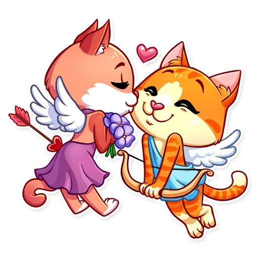 Sticker «Cupid Cat-2»