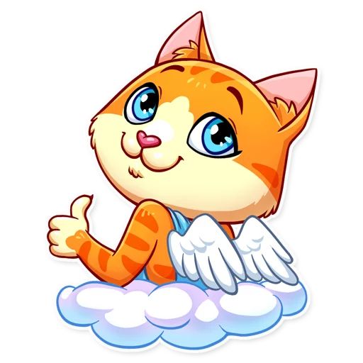 Sticker «Cupid Cat-3»