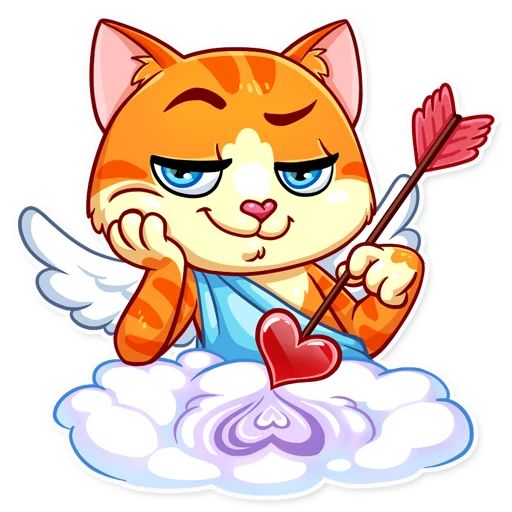 Sticker «Cupid Cat-8»