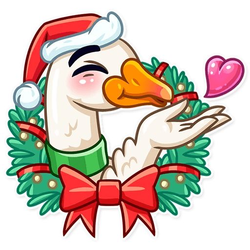 Sticker «Christmas Goose-2»