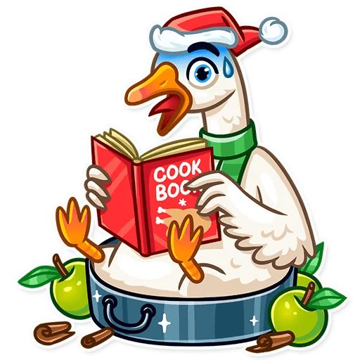Sticker «Christmas Goose-4»