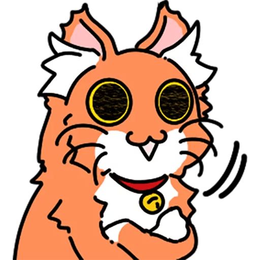 Sticker «Orange cat-12»
