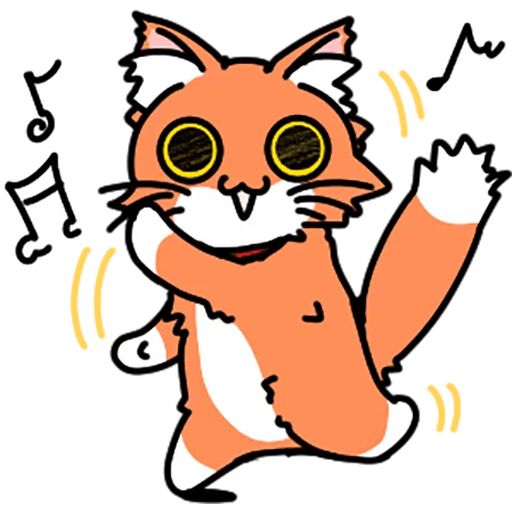 Sticker «Orange cat-6»