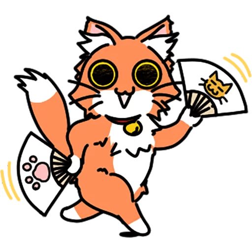 Sticker «Orange cat-7»