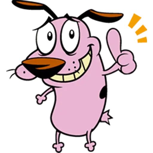 Sticker «Courage The Cowardly Dog-3»