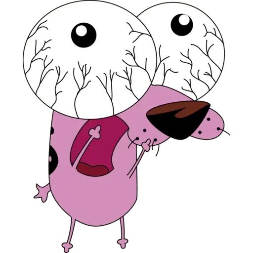 Sticker «Courage The Cowardly Dog-5»