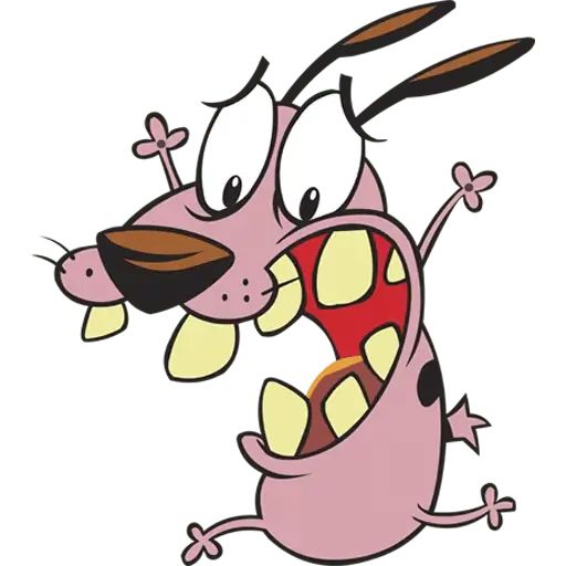 Sticker «Courage The Cowardly Dog-6»
