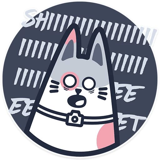 Sticker «Shutter the Cat-10»