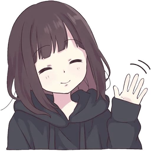 Sticker «Cute Anime Girl-12»