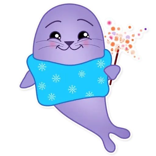 Sticker «Cozy Seal-3»