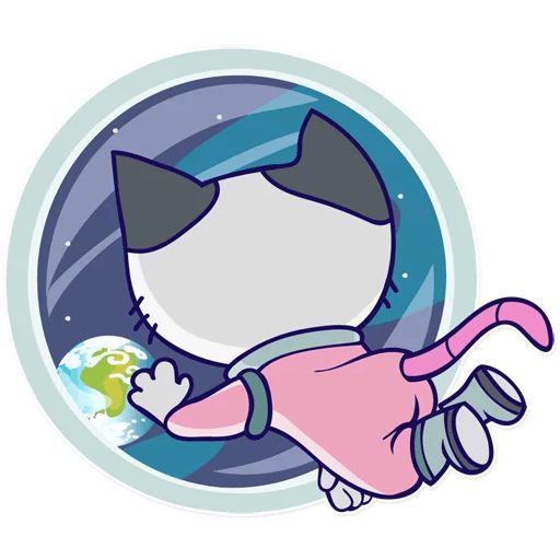 Sticker «Astro Kitty-12»
